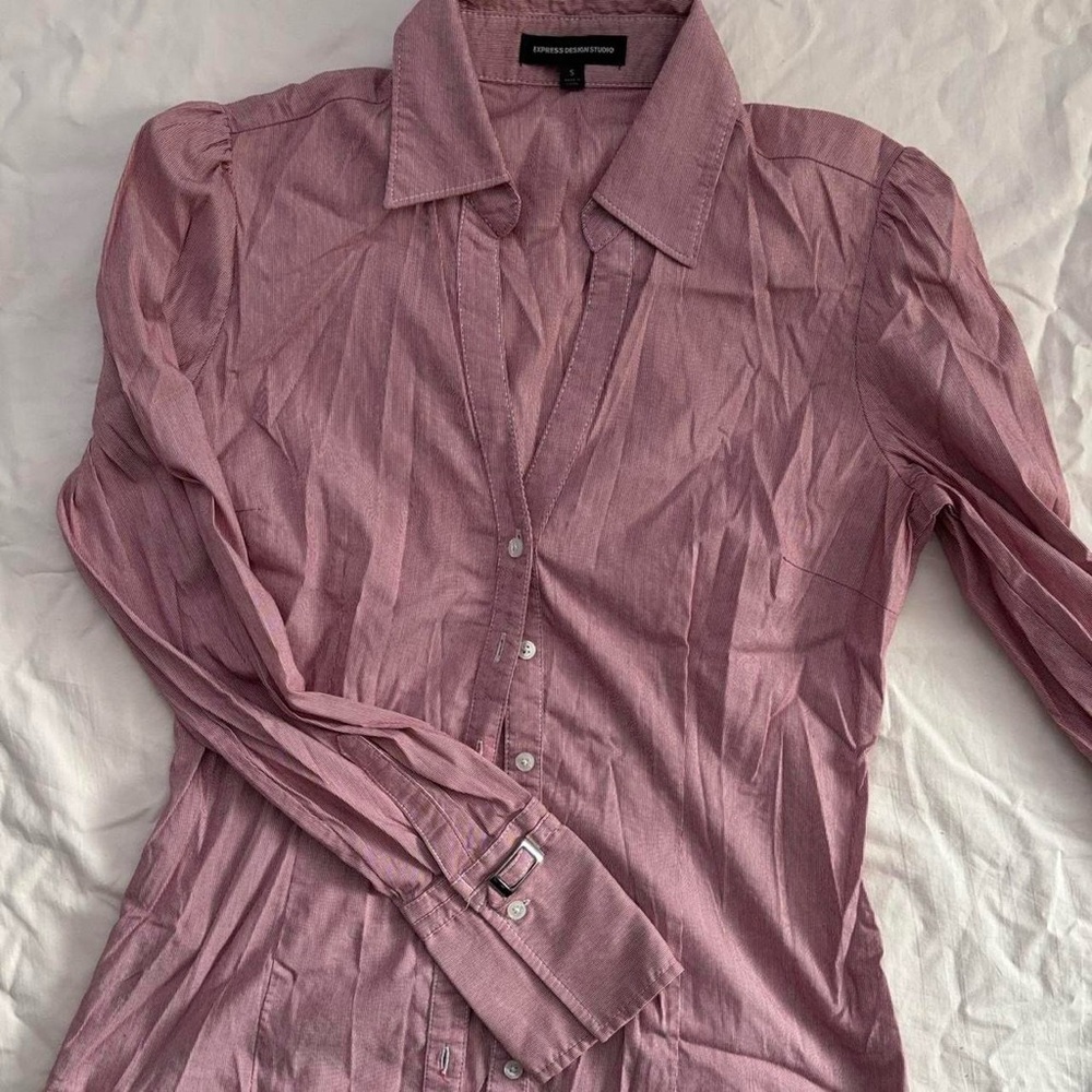 Vintage Pink Button-Up Shirt